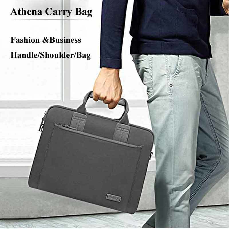 Grey Athena Messenger 13.3" Laptop Bag Premium Nylon Fabric And Multi Pockets