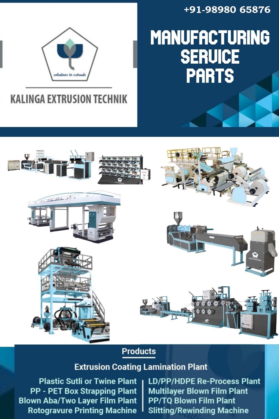 Lldpe Plastic Blown Film Extrusion Machine