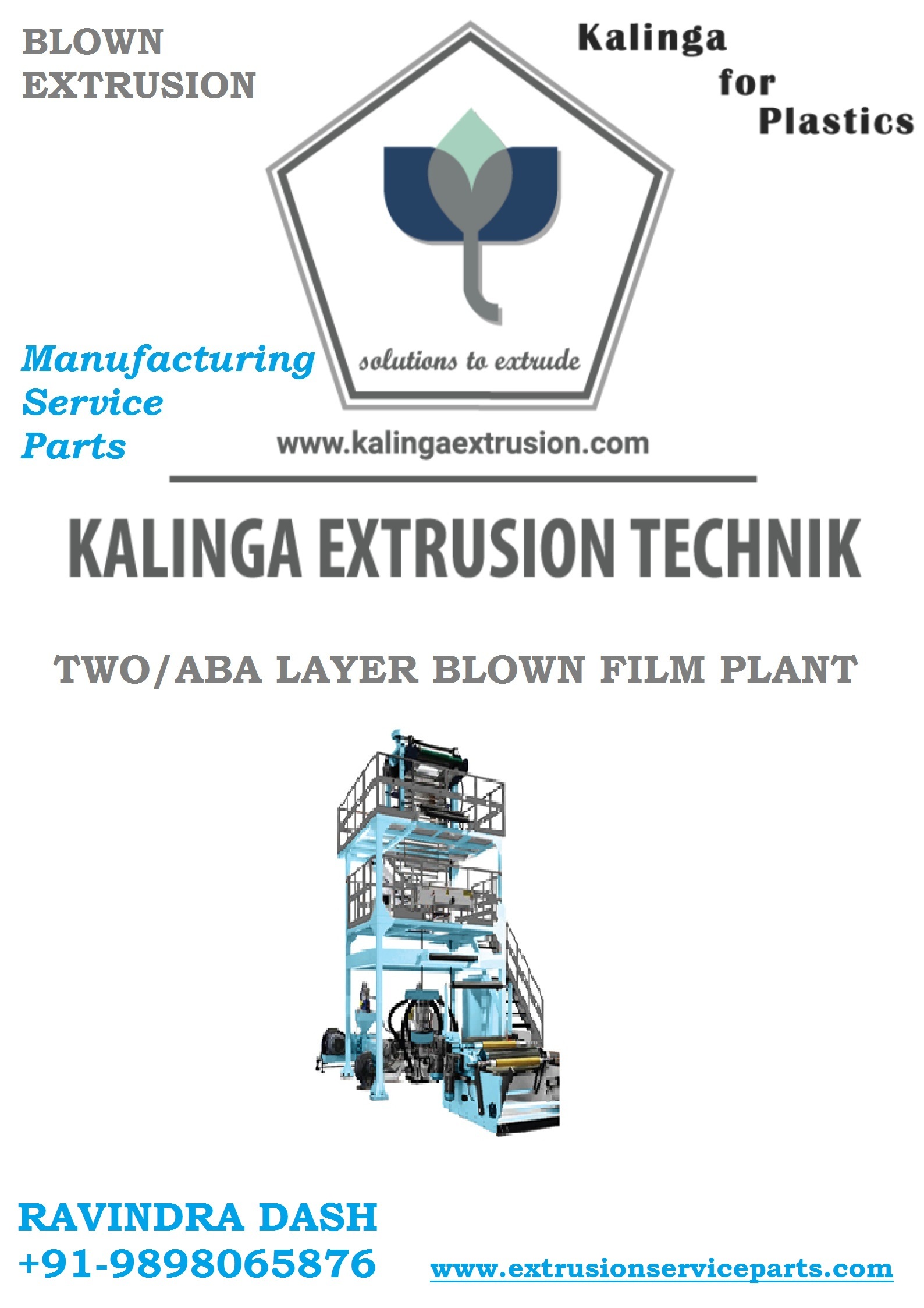 Lldpe Plastic Blown Film Extrusion Machine