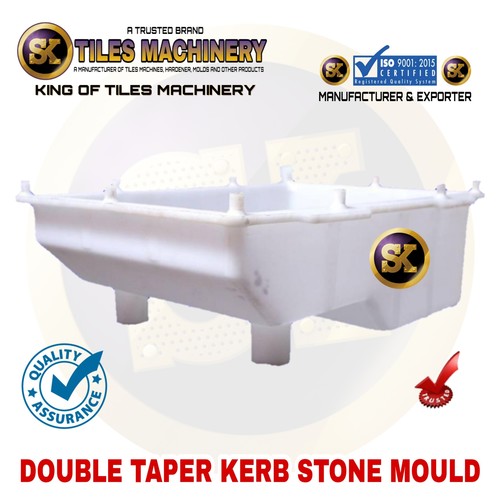 Plain Kerb Stone Mould - Plastic, All Sizes, White Color, Silicone Mold Base, 1-2 Kg Weight | Customizable Designs, High Durability
