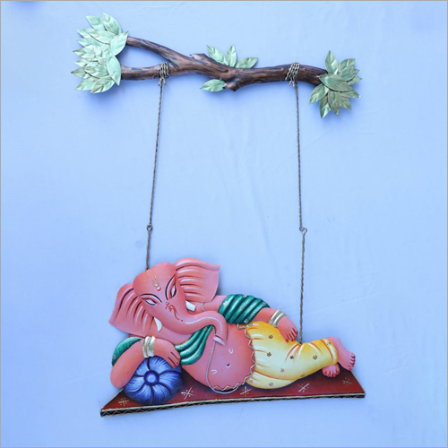 सुलाए हुए गणेश आयरन वॉल हैंगिंग