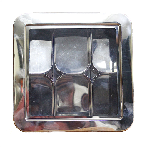 सिल्वर स्टेनलेस स्टील स्पाइस स्टोरेज बॉक्स