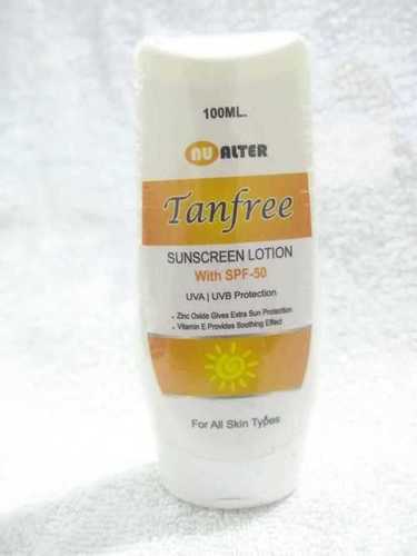 Tan Free Sunscreen Lotion - Herbal Extract Gel Formula | Non Greasy, Sweat Resistant, Anti-Irritant Protection for All Skin Types