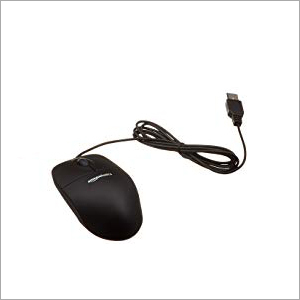 Wired Mouse - Plastic Body | USB Interface, Black Color, Ambidextrous Design, Compatible with Computers and Laptops