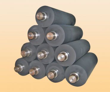 Textile Rubber Rollers - Natural Rubber, Diameter 200-500 Mm, Length 1-35 Ft | Heavy Duty M.s. Steel Walls, Vibration-free Operation, Auto Tension Control, Pneumatic Functions