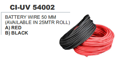 बैटरी वायर 50 MM लाल और काला यूनिवर्सल