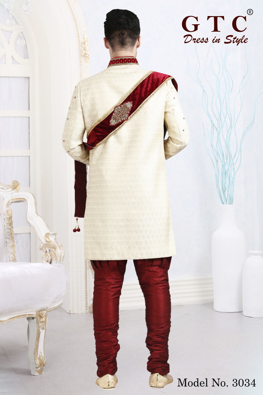 3034 Designer Sherwani Age Group: 16-50