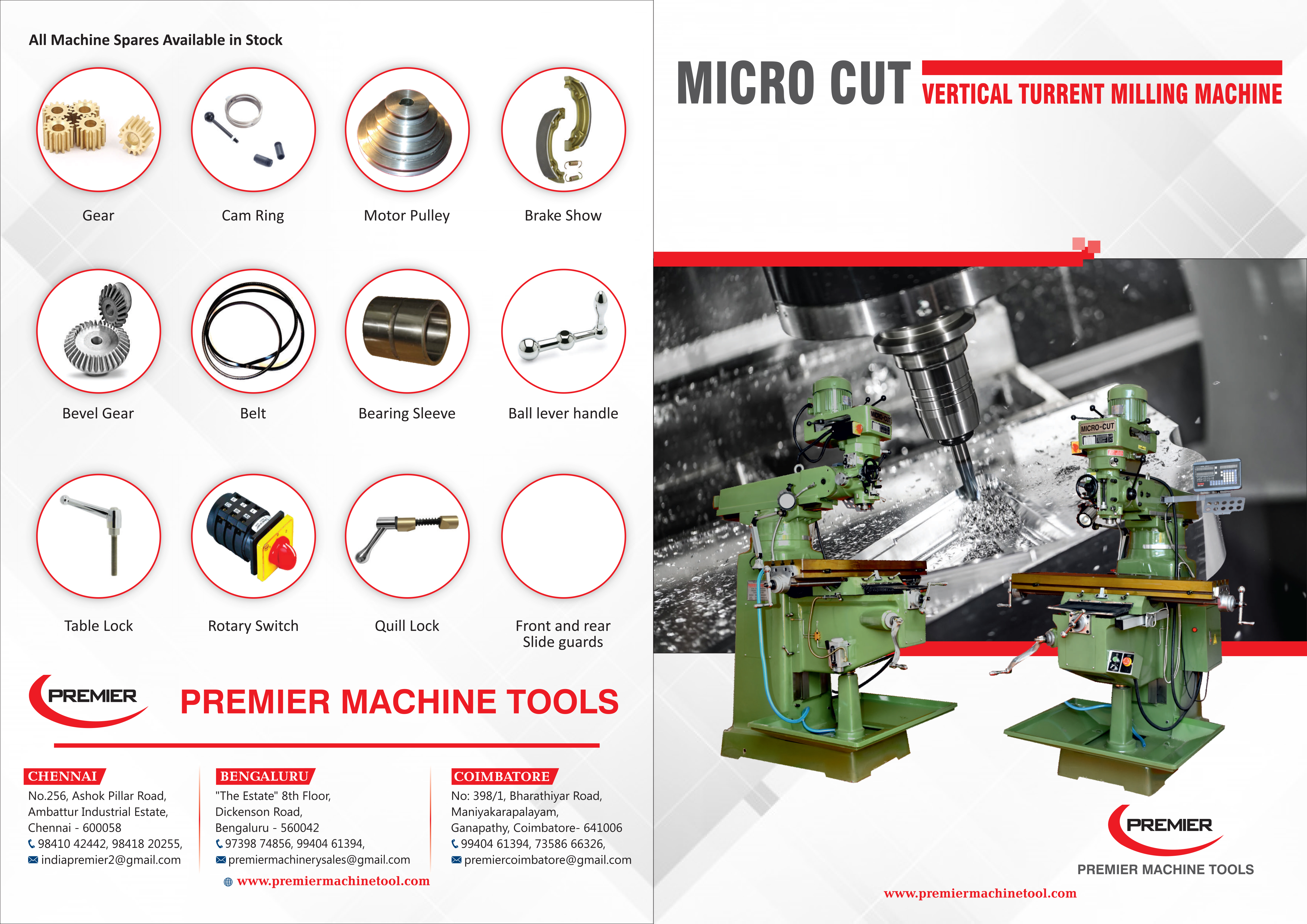 Green Vertical Turret Microcut Milling Machine