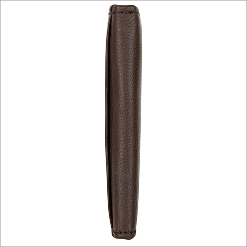 Leather Card Holder - Genuine Leather, 3x4 Inches, Brown | 6-8 Card Slots, Stitched Edges, Compact Durable Design