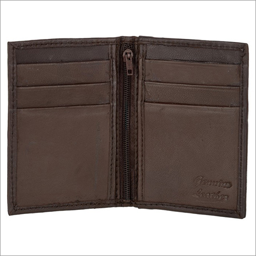 Leather Card Holder - Genuine Leather, 3x4 Inches, Brown | 6-8 Card Slots, Stitched Edges, Compact Durable Design
