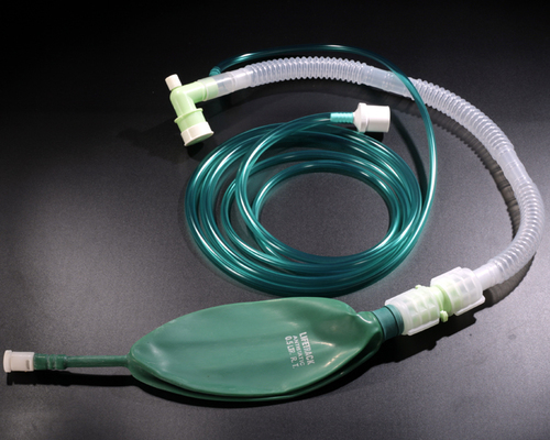 Jackson Rees Pediatric Anesthesia Circuit - 18 Inch Corrugated Tube with 15mm Diameter Elbow, 2 Meter Bubble Oxygen Tube , 0.5 Lt Rebreathing Bag with Bleed Valve