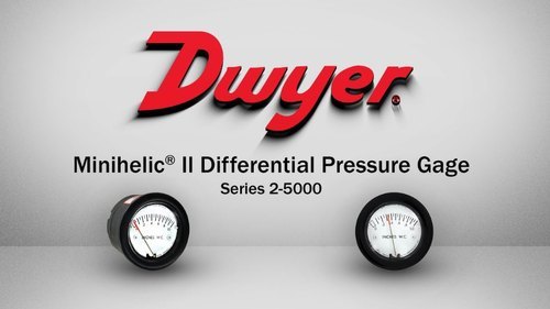 ड्वायर 2-5000-50 एमएम मिनीहेलिक II डिफरेंशियल प्रेशर गेज 0-50 एमएम एसी सटीकता: 70 डिग्री (21.1 डिग्री) पर + -5% एफएस