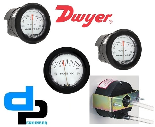 Dwyer Minihelic Ii Differential Pressure Gauge - Glass Filled Nylon Housing, 67 Mm Diameter, Matte Black, 0-125 Pa Scale Range, Accuracy ±5% At 70â°f, Lightweight 6 Oz, Designed For Industrial Use
