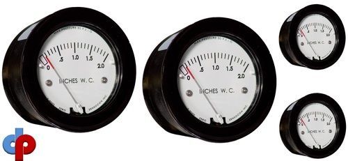 Dwyer Minihelic Ii Differential Pressure Gauge - Glass Filled Nylon Housing, 67 Mm Diameter, Matte Black, 0-125 Pa Scale Range, Accuracy ±5% At 70â°f, Lightweight 6 Oz, Designed For Industrial Use