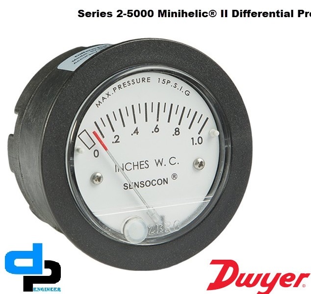 Dwyer 2-5000-3kpa Minihelic Ii Differential Pressure Gauge 0-3 Kpa Diameter: 67 Millimeter (Mm)