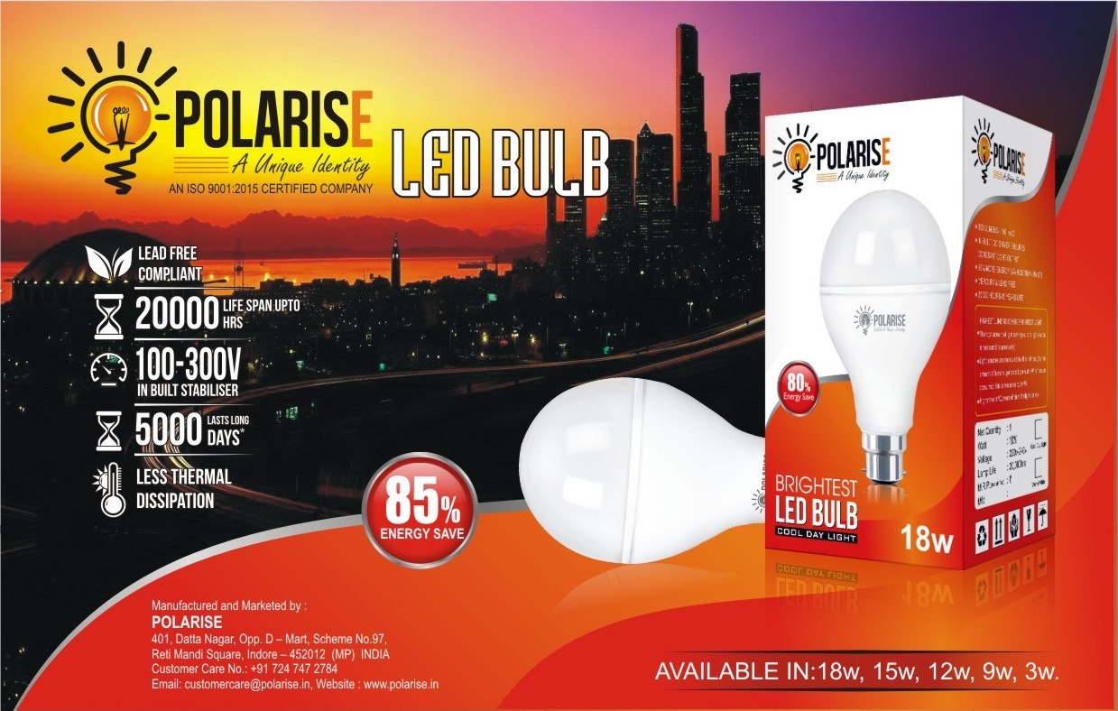 3w Led Bulb - Polycarbonate With Aluminum Insert, 57x57x107 Mm, Warm White To Cool White (3000k-6500k) | Cost-efficient, Flicker-free, High Efficiency (>90%), Low Power Consumption