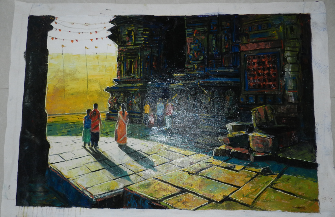 Cauvery Arts & Framing, Oil On Canvas, 24" * 36", (Without Frame)