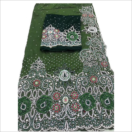 ब्लाउज के साथ बॉर्डर डिज़ाइन जॉर्ज रैपर