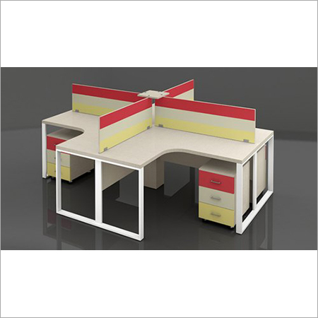 L Shape Metal Leg Workstation