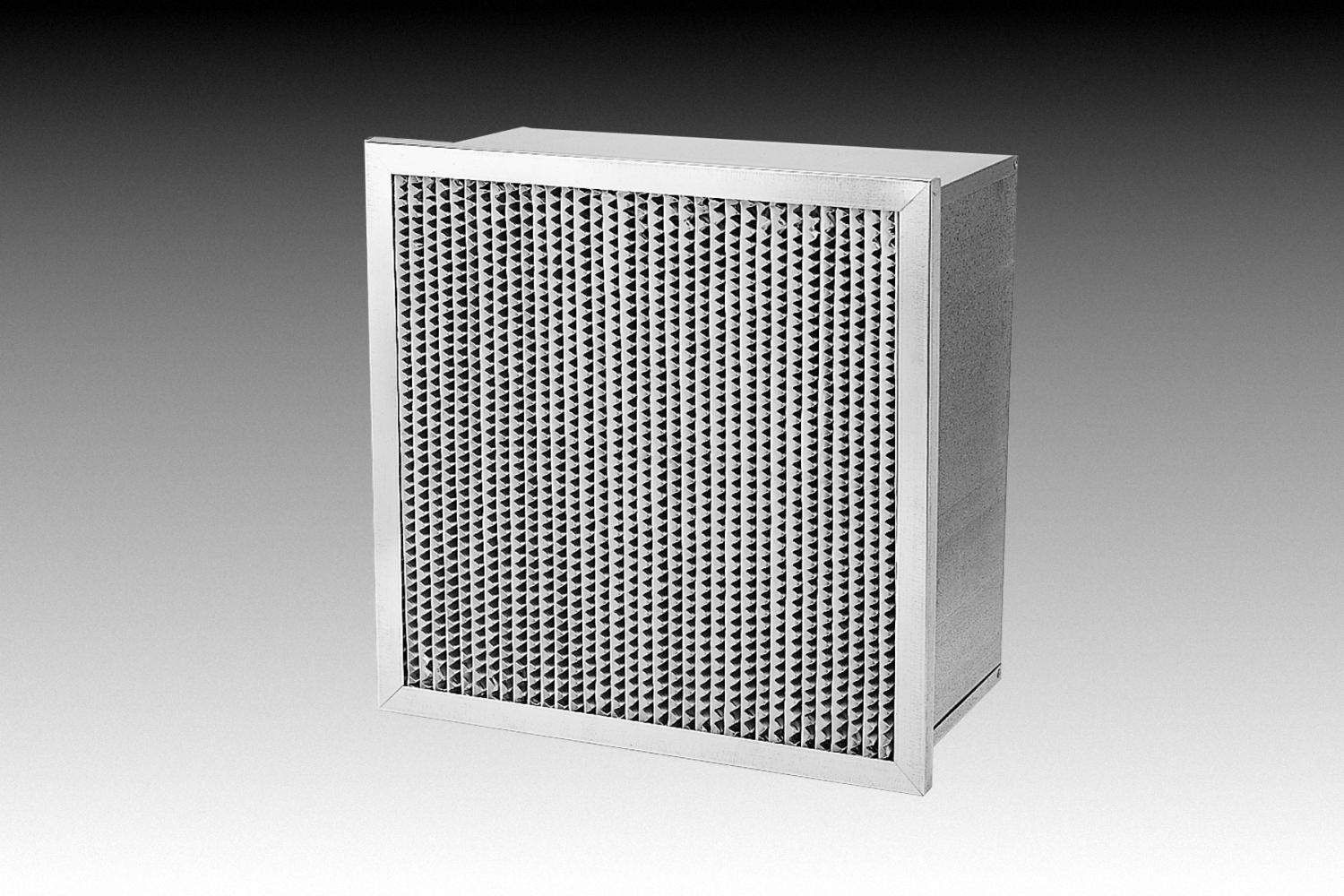 High Temperature Hepa Filters - Microfiber 250x250x50mm, White | Box Filter, Stainless Steel Ms Frame, 99.97% Efficiency, Flow Capacity 0-500 Cfm