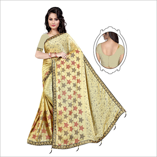 ट्रेडिशनल लेडीज़ प्रिंटेड कॉटन साड़ी