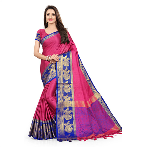 Pink And Also Available In Different Color Ladies Designer Silk Saree