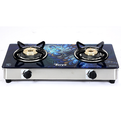Digital Print Two Burner Glass Top