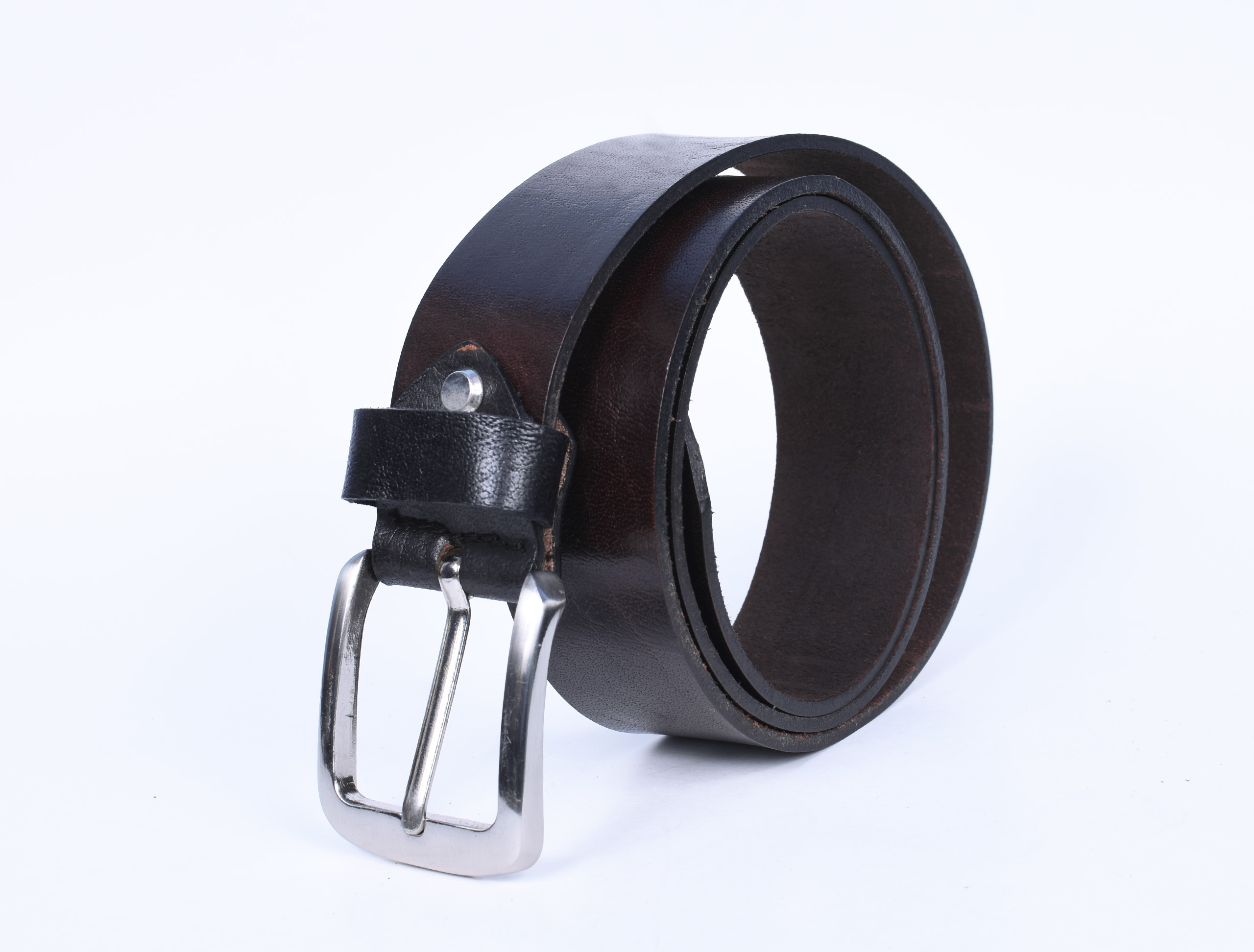 Genuine Leather Men's Belt 40-50 Inch Length, Brown Color