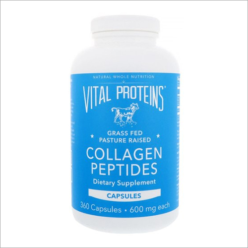 Collagen Peptides Capsules - 600 Mg, 360 Count | Instant Absorption, Skin Elasticity Support, Protein-Enriched, Non-Vegetarian