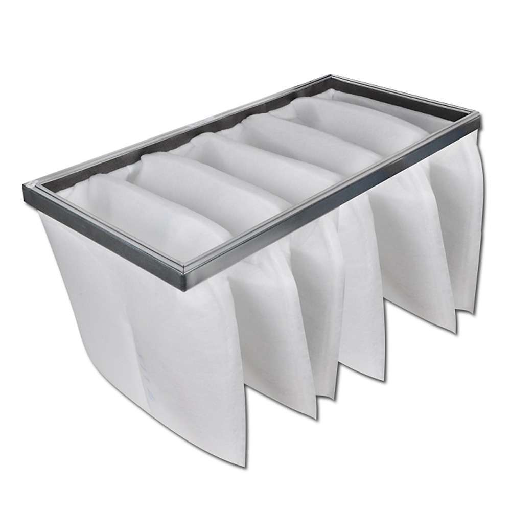 Pocket Filter - Synthetic Material, 360x600 Mm Size, White Color | Hepa Filtration, Long Lifespan, Low Pressure Loss