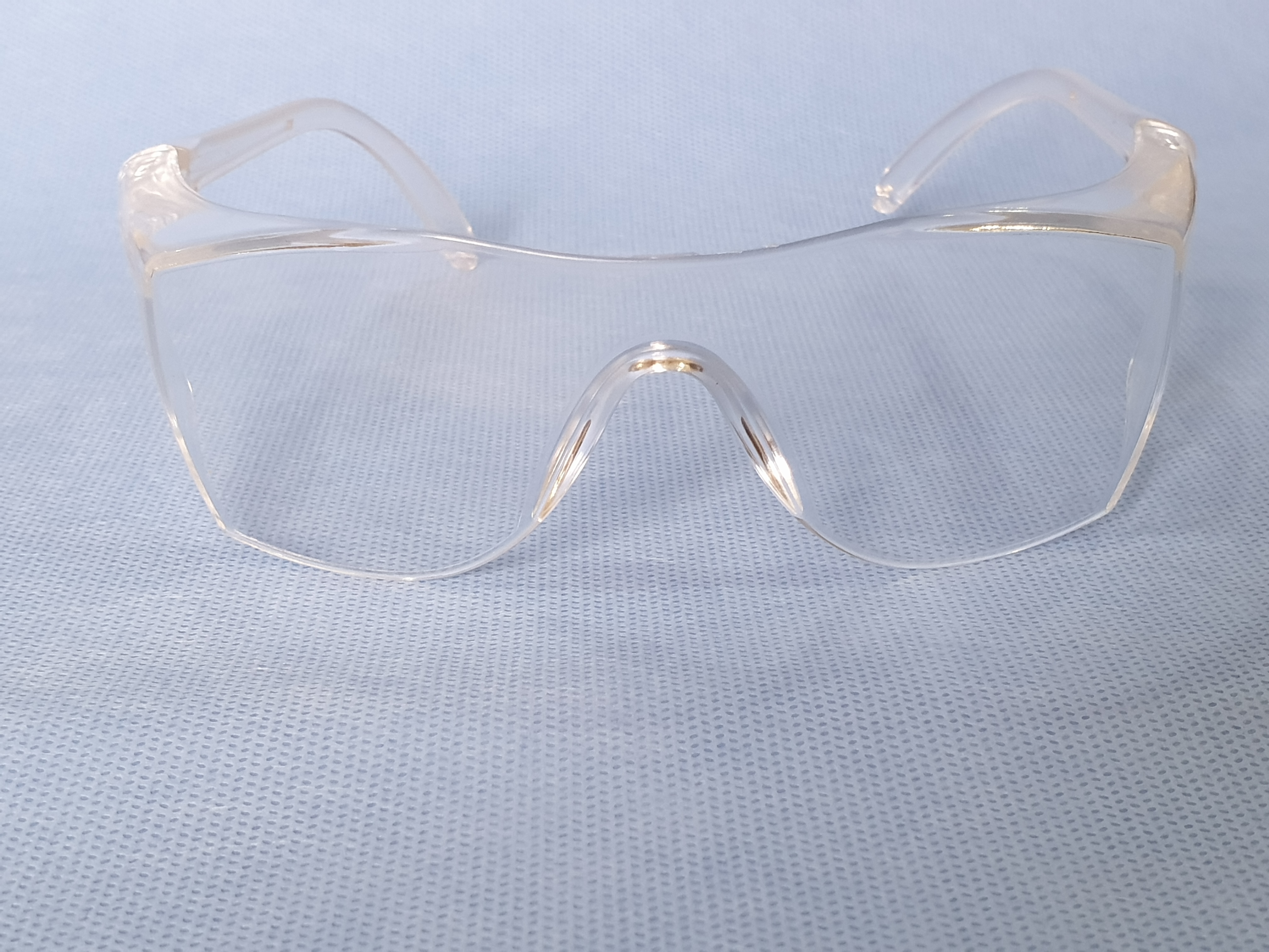 Disposable Safety Goggles - Poly Carbonate Material, 28 Grams, Black Color | Fine Finishing, User-friendly Design, 100% Opti Clear Visibility