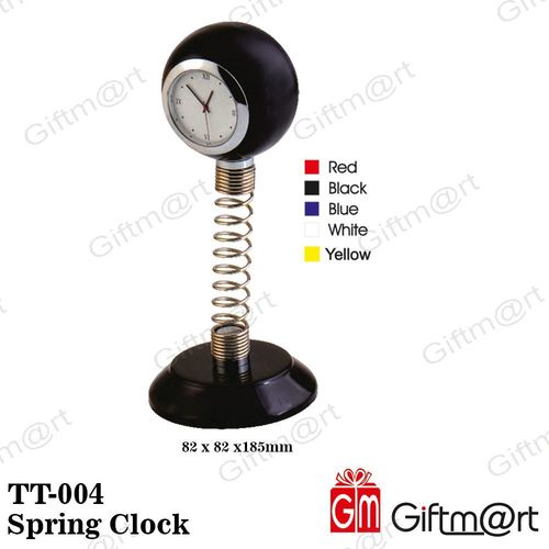 Spring Clock - Digital Clock 82x82x185 mm | Unique Smiley Spiral Dancing Spring Design, Assorted Colors, Customizable Name & Logo, Ideal for Gifting