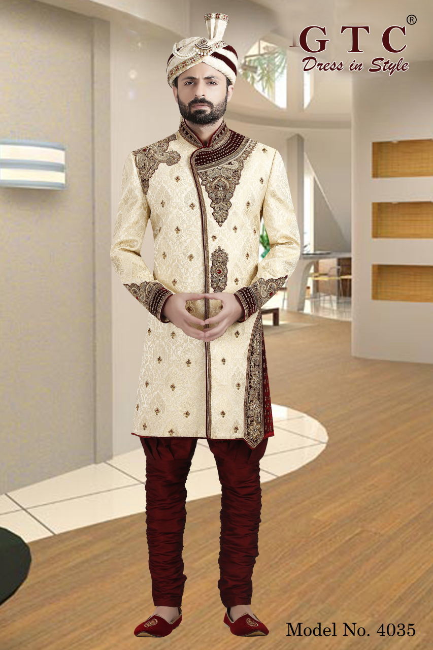 4035 Exclusive & Wedding Sherwani Age Group: 16-50