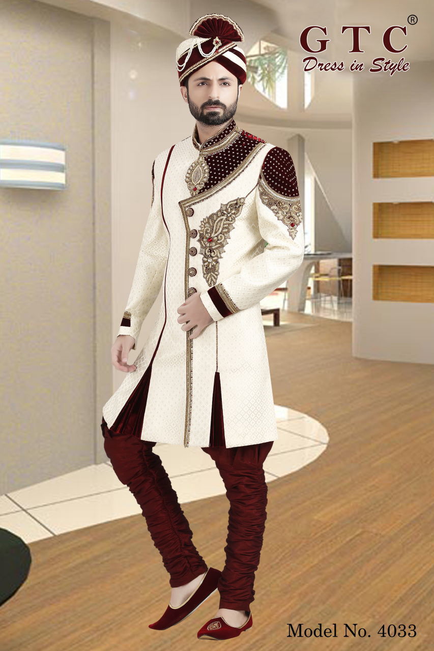 4033 Exclusive & Wedding Sherwani Age Group: 16-50
