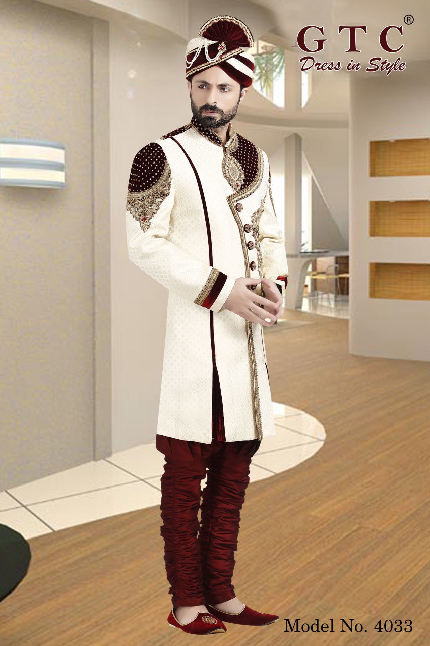 4033 Exclusive & Wedding Sherwani Age Group: 16-50