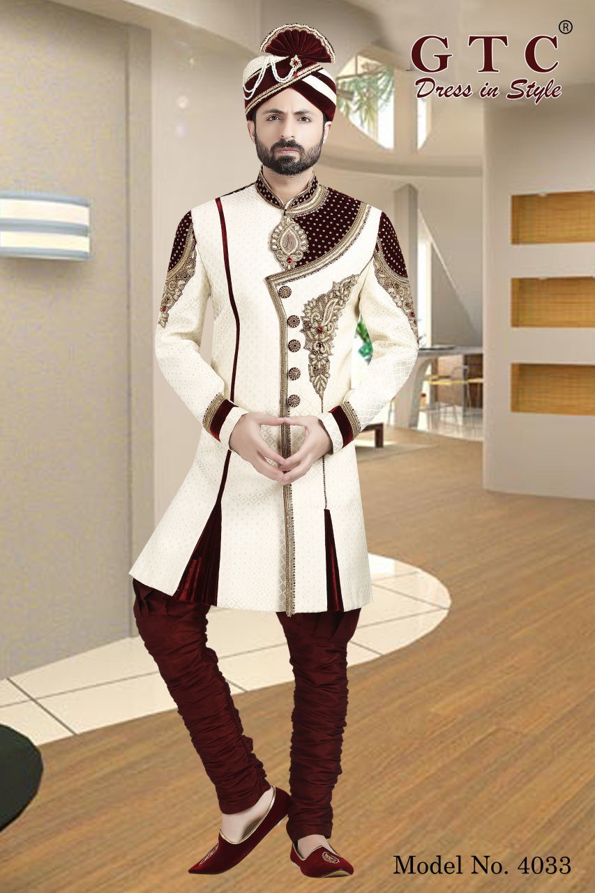4033 Exclusive & Wedding Sherwani Age Group: 16-50