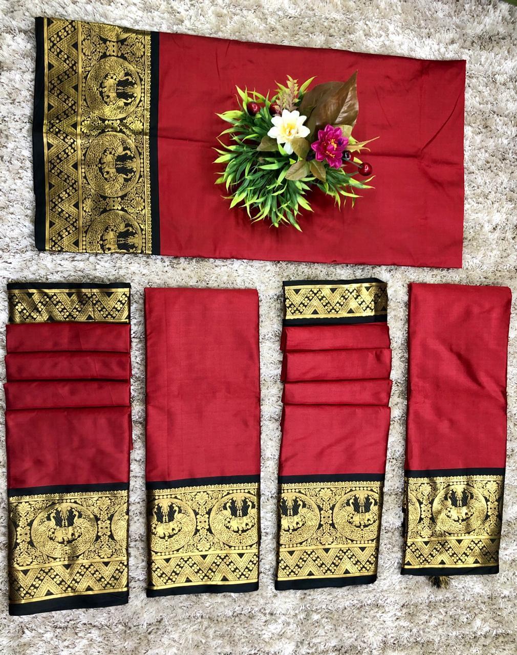 Cotton Silk Sarees - Rich Cotton Silk Blouse Set Of 6 Pcs | Multi Colors, Suitable For Rainy, Spring, Summer, & Winter Seasons