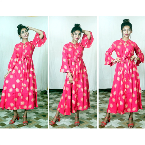 Ladies Modern Kurti - Rayon, Size: S-XXXL, 3/4 Sleeve, All Season | Casual Wear, Printed Design, Quick Dry & Washable, Dry Clean Recommended