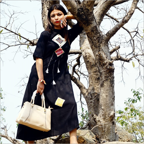 Ladies Fancy Handbag - Synthetic Leather, 12x10 Inches , Pink Color With Zipper Closure | Trendy, Functional Design For Everyday Use