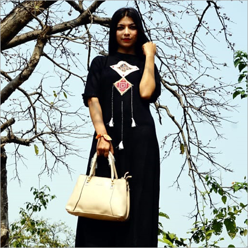 Ladies Fancy Handbag - Synthetic Leather, 12x10 Inches , Pink Color With Zipper Closure | Trendy, Functional Design For Everyday Use