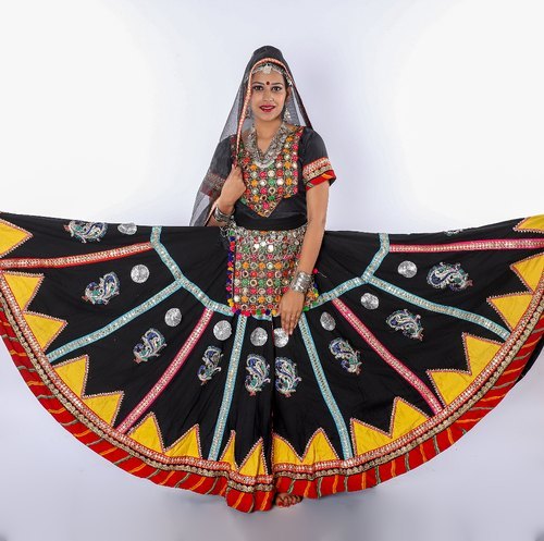 Cotton Black Rajasthani Kalbelia Coustume