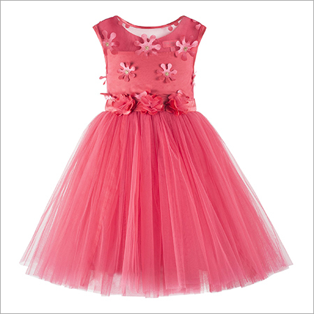Coral Party  Frock Age Group: 2-12 Years