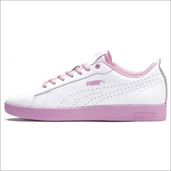 Womens Smash V2 Perf Sneakers - Breathable, Uk 4-uk 9 | Chic Pink And White Design, Low Heel, Suitable For All Seasons