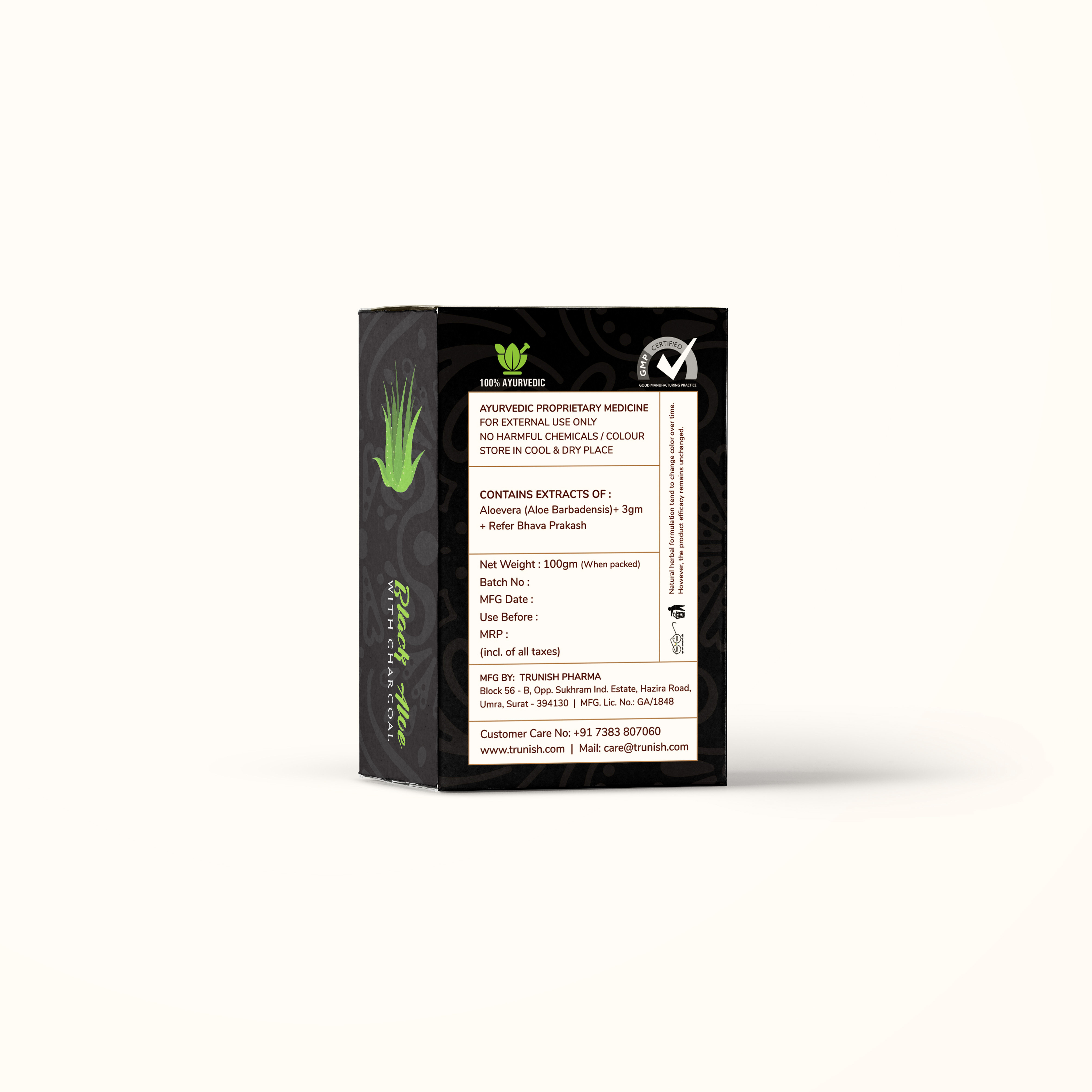 Charcoal Aloe Vera Soap - Herbal Formula For Oily Skin, Tightens And Firms Skin, Fights Acne, Cleanses Pores, Moisturizes And Relieves Inflammation, Suitable For All Ages
