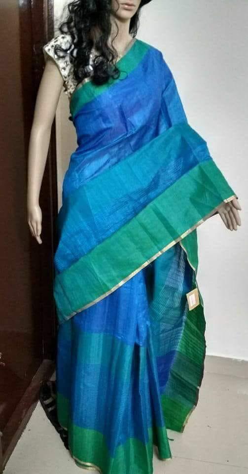 Multi Color Raw Silk Saree