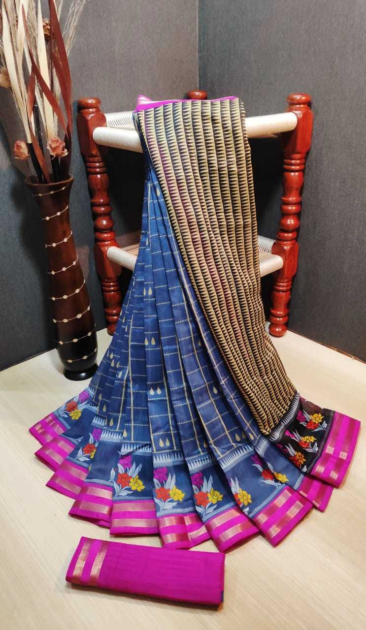 Multi Color Linen Saree
