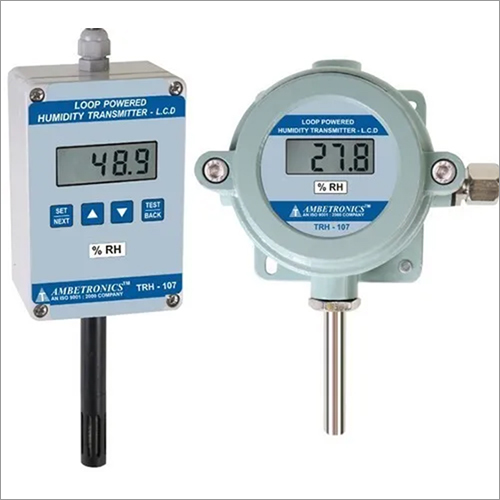 LCD Humidity Transmitter - ABS+PC Material, Standard Size, White Color | 1% Accuracy, Industrial Usage, 1 Year Warranty