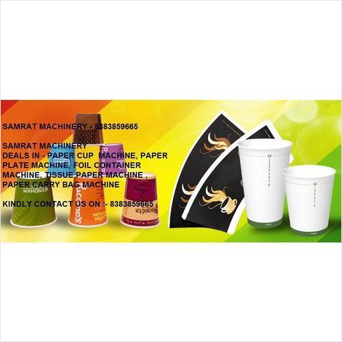 Disposable Paper Cup Making Machine - Metal Construction, 400-500 Ml Cutting Size | 3000-4000 Cups Per Hour, Plc Control, 3 Year Warranty, Automatic Grade
