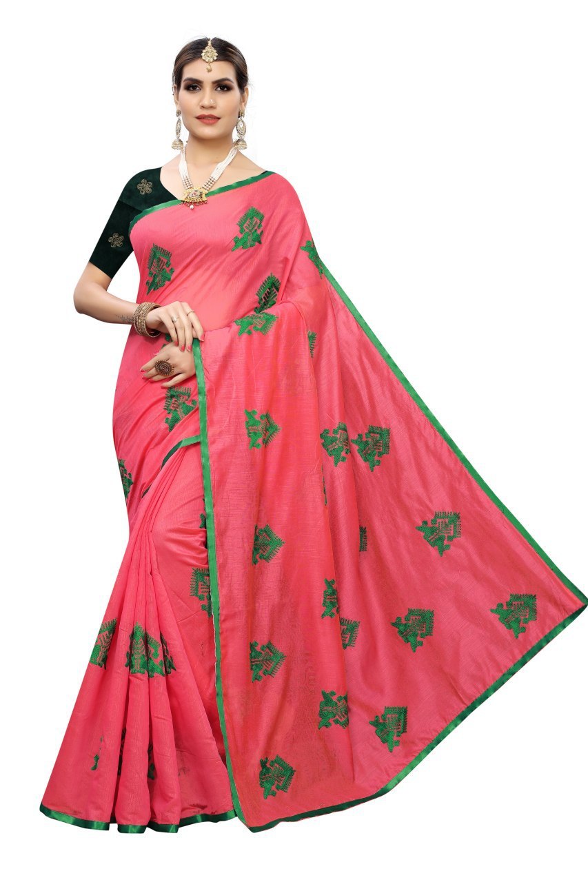 Chandheri Saree - Art Silk, 6.3mtr Length, 0.8mtr Blouse | Multi-season Wear, Elegant Indian Style, Wide Color Range