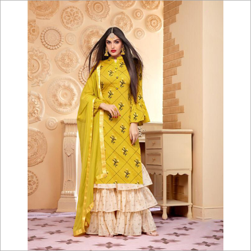 Yellow (Also Available In Different Color) Ladies Party Wear Suit